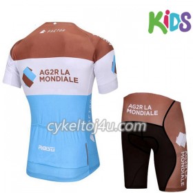 Cykeltrøje + Cykelshorts 2018 AG2R La Mondiale Børn N001